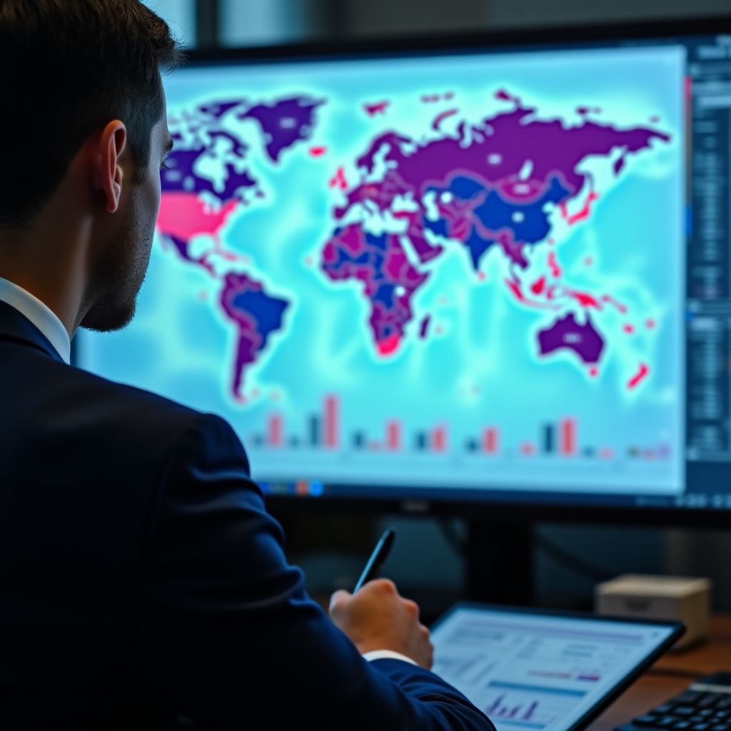 Asesores financieros explicando diversificación internacional